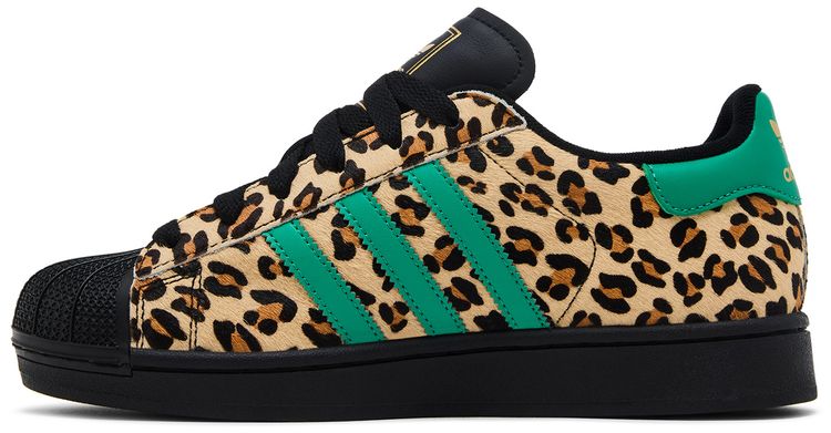 adidas Wmns Superstar Black Court Green Leopard