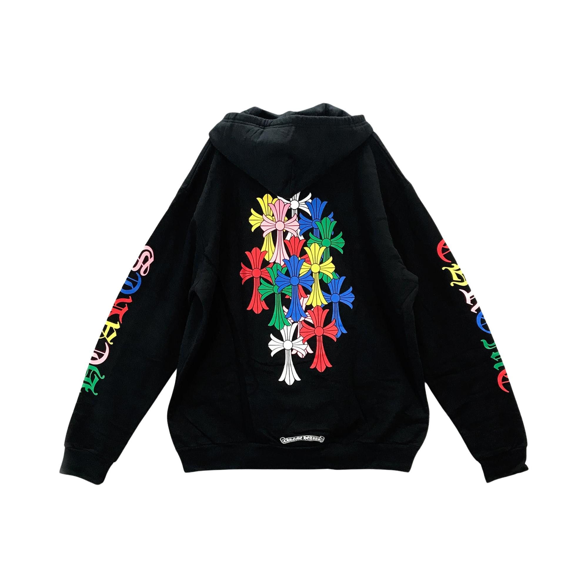 Buy Chrome Hearts Cross Logo Zip Up Hoodie 'Black/Multicolor