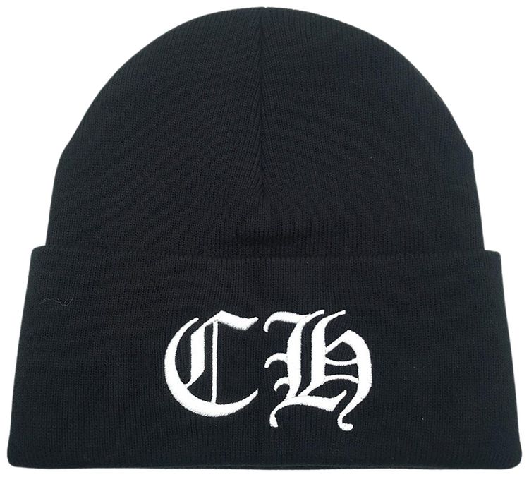 Chrome Hearts Embroidered CH Logo Beanie Black
