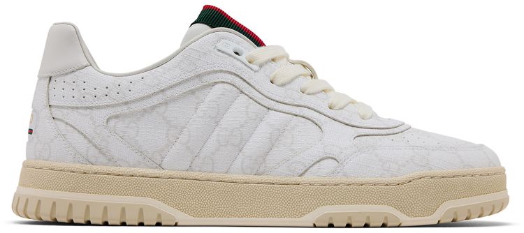 Gucci Re Web Sneaker GG Canvas   White Beige