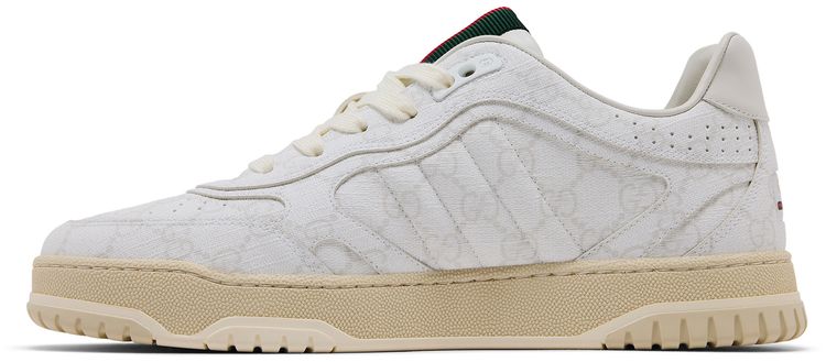 Gucci Re Web Sneaker GG Canvas   White Beige