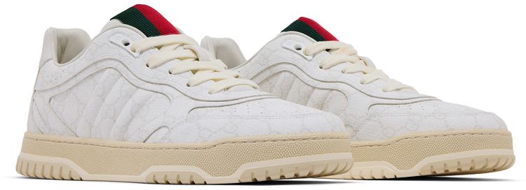 Gucci Re Web Sneaker GG Canvas   White Beige