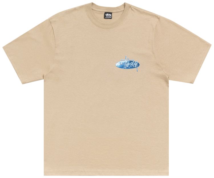 Stussy Wave Oval Tee Khaki