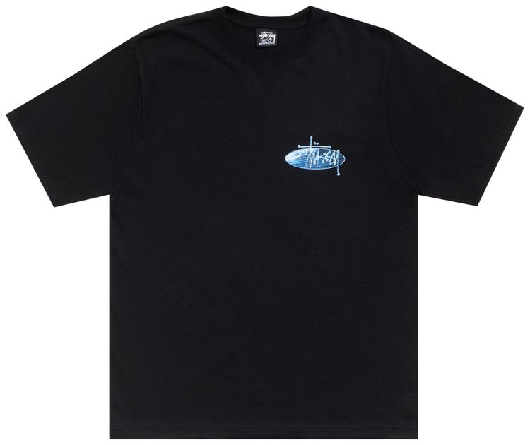 Stussy Wave Oval Tee Black