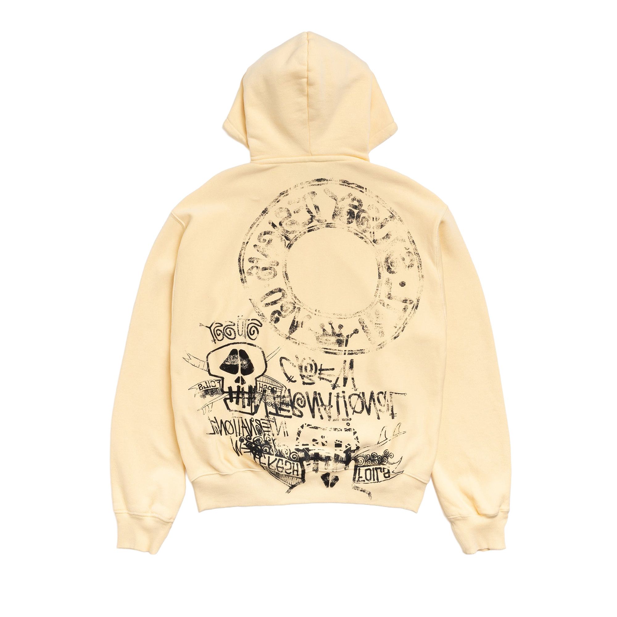 Buy Stussy Skulls Zip Hoodie Pigment Dyed 'Gold' - 1975177 GOLD | GOAT
