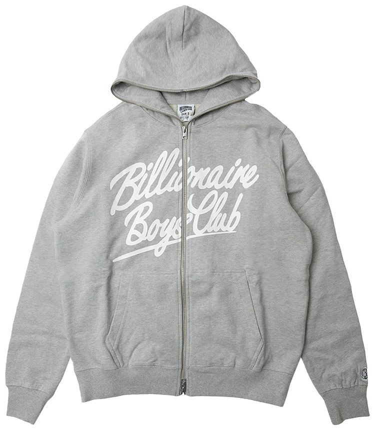 Billionaire Boys Club Script Zip Hoodie Heather Grey