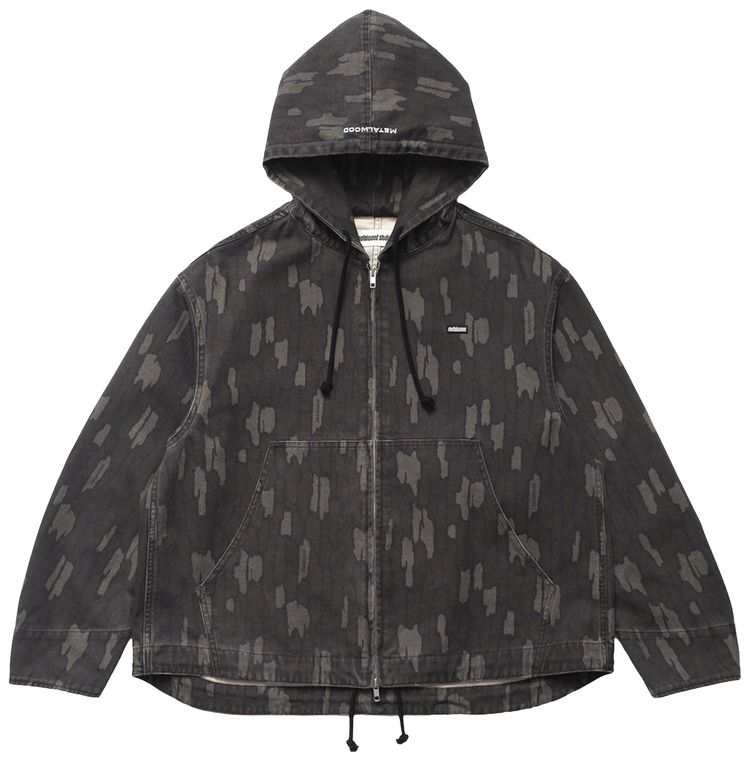 Metalwood Studio Cotton Twill Zip Hoodie Real Bark Camo