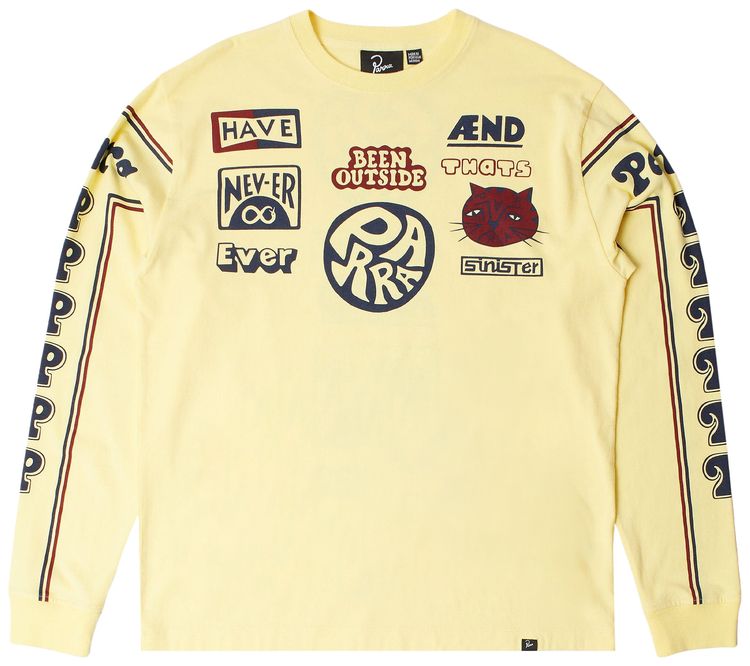 Parra Never Sinister Long Sleeve T Shirt Yellow
