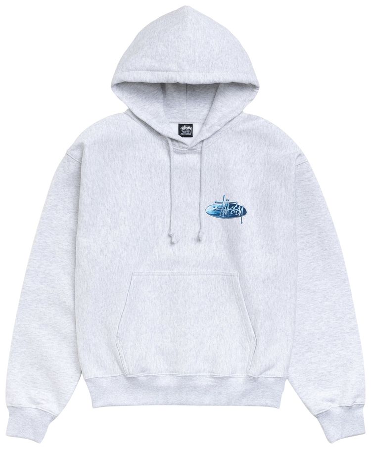 Stussy Wave Oval Hoodie Ash Heather