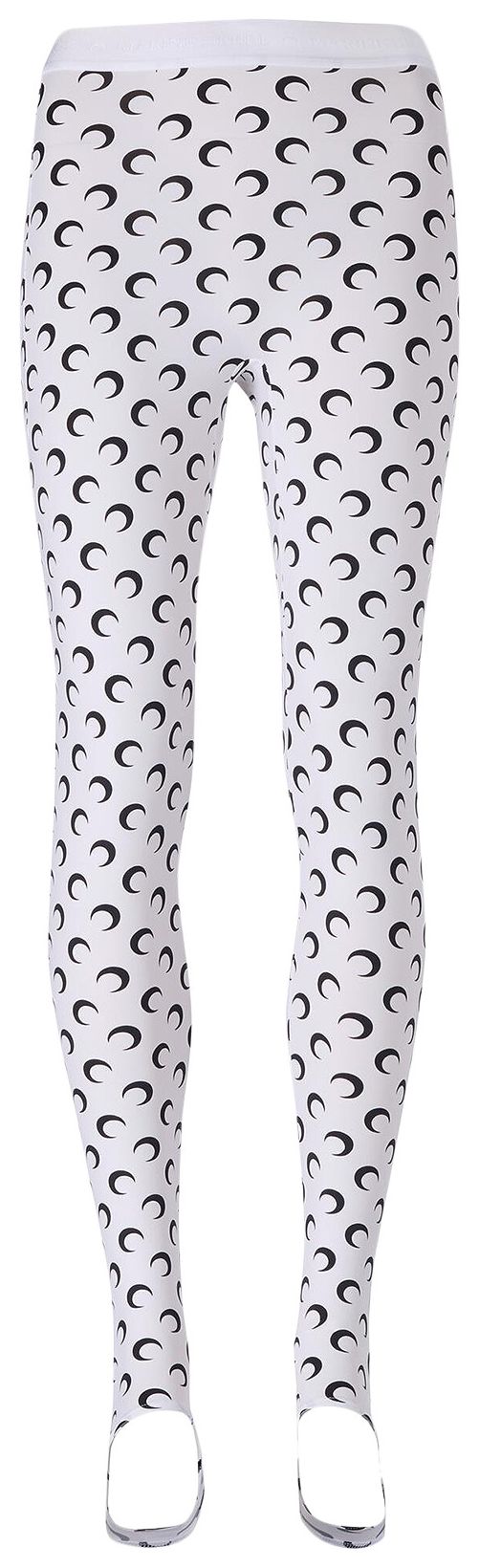 Marine Serre Recycled Moon Jersey Stirrup Leggings Optical White