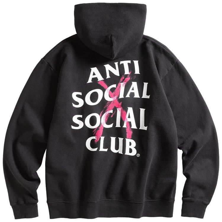 Anti Social Social Club Cancelled Hand Painted Hoodie Black