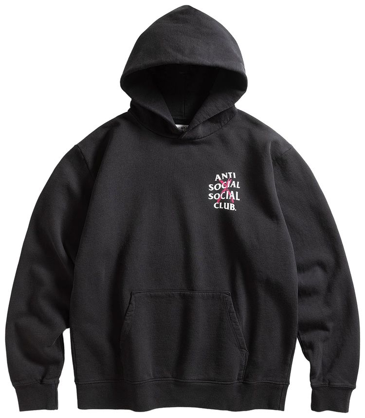 Anti Social Social Club Cancelled Hand Painted Hoodie Black