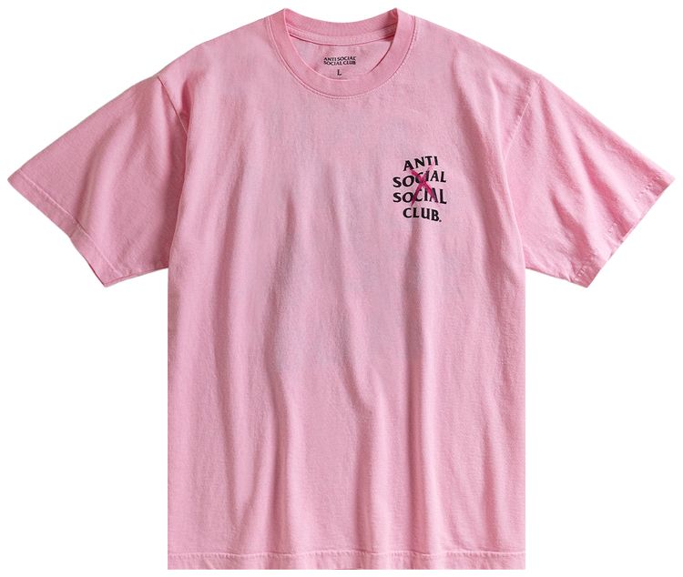 Anti Social Social Club Cancelled Hand Painted Tee Pink