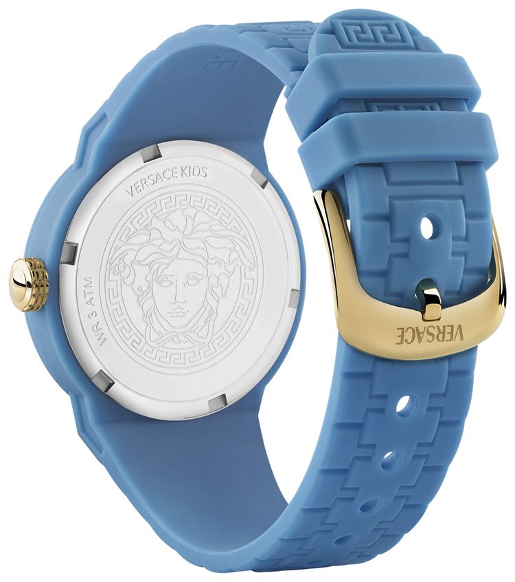 Versace V Pop Silicone Watch Blue