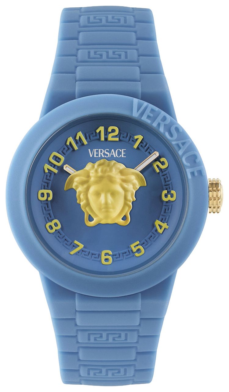Versace V Pop Silicone Watch Blue