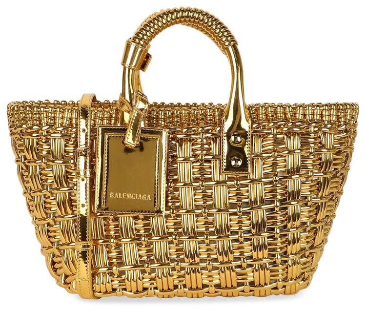 Balenciaga Bistro XS Basket Top Handle Bag Gold