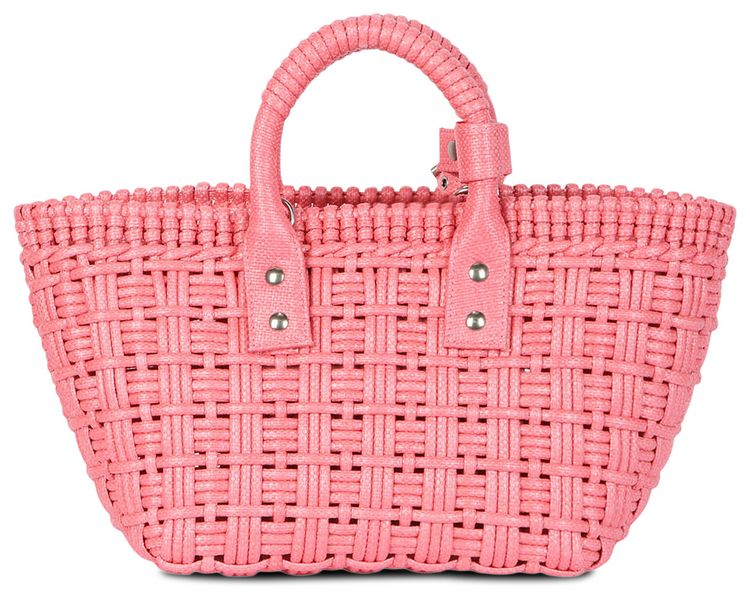 Balenciaga Bistro XS Basket Top Handle Bag Sweet PinkWhite
