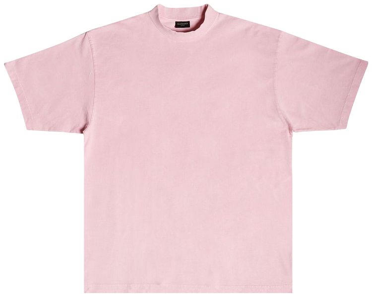 Balenciaga Paris Strass T Shirt Faded Pink