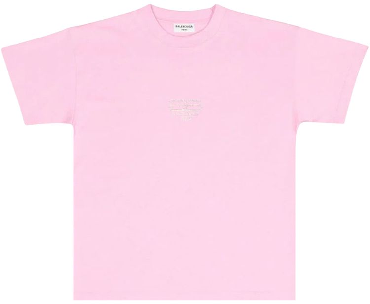 Balenciaga Paris Icon T Shirt PinkSilver