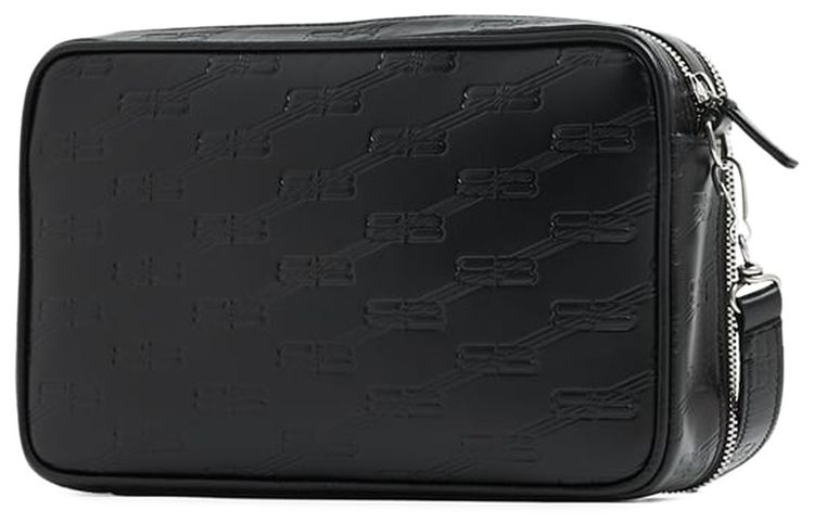 Balenciaga Signature Double Zip Pouch Black