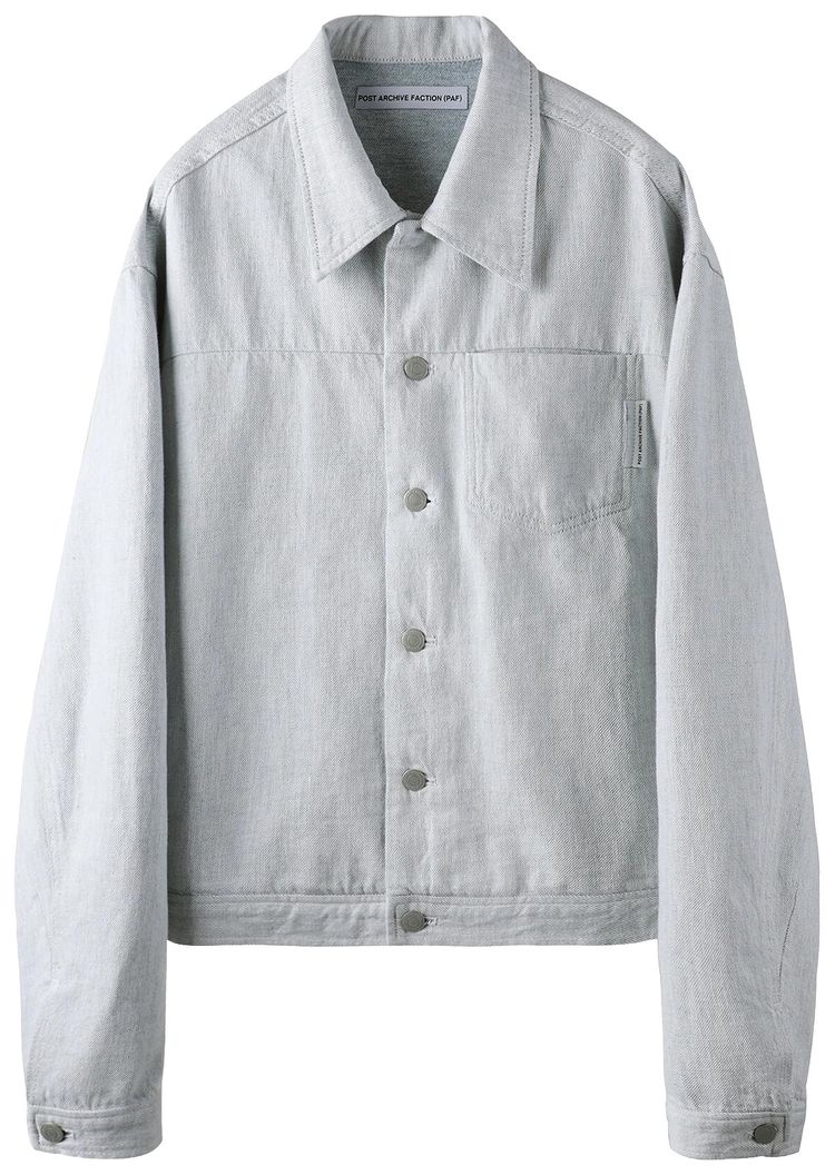 POST ARCHIVE FACTION 80 Right Denim Jacket Grey