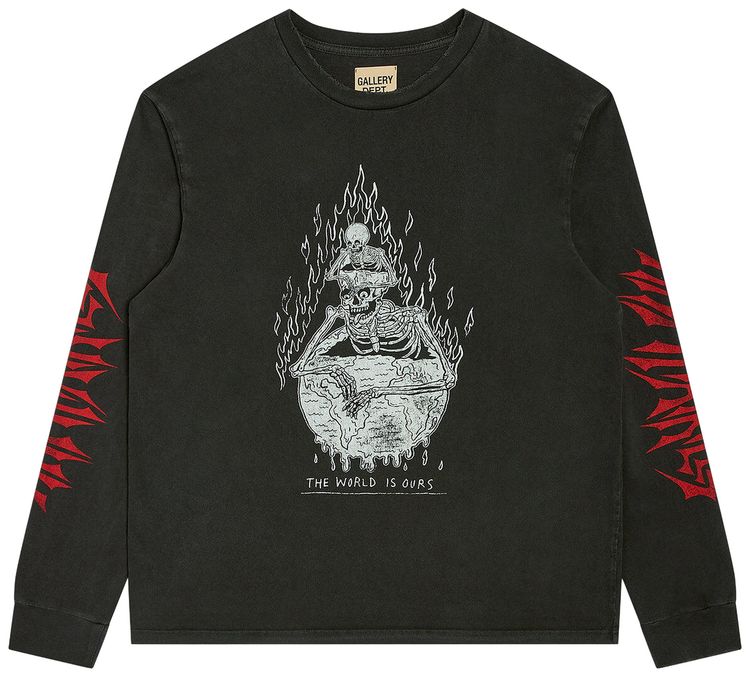 Gallery Dept The World Is Ours Long Sleeve Vintage Black
