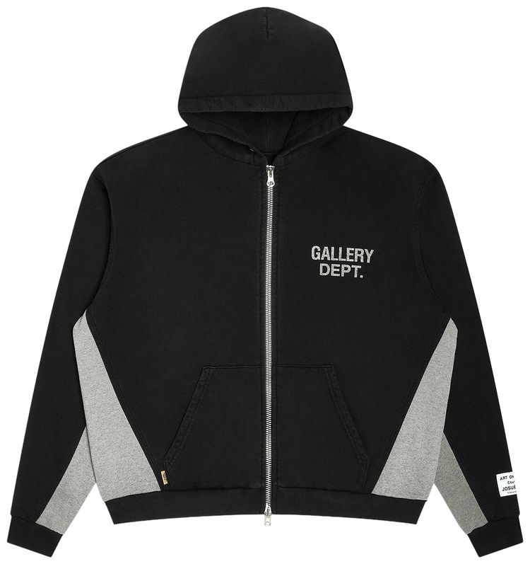 Gallery Dept Contrast Panel Sweatshirt Washed BlackHeather Grey