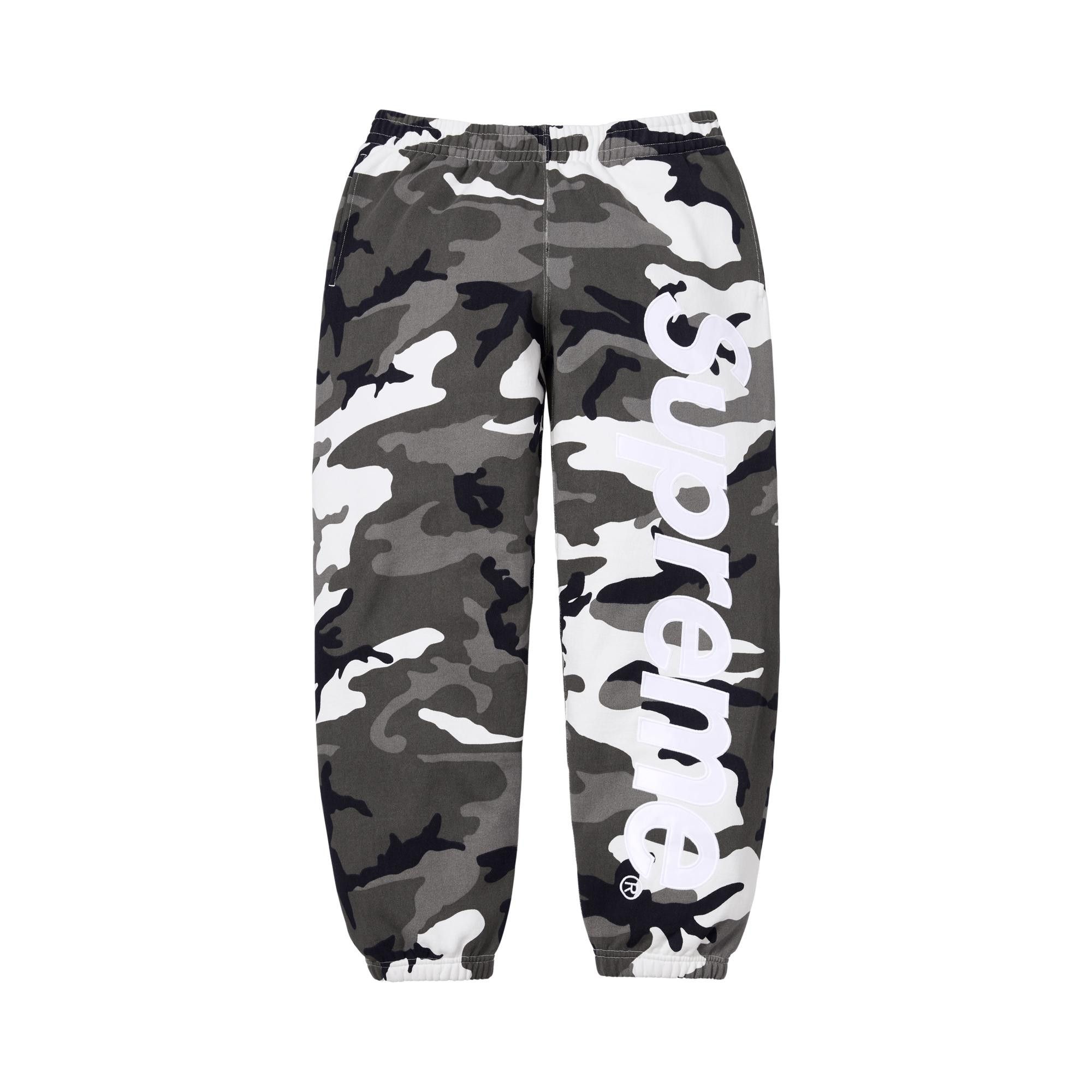 Buy Supreme Satin Appliqué Sweatpant 'Snow Camo' - SS26P92 SNOW