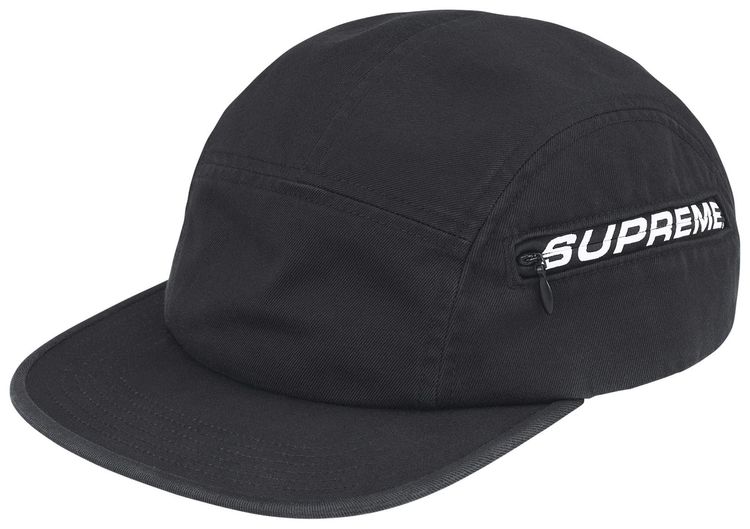 Supreme Side Zip Camp Cap Black