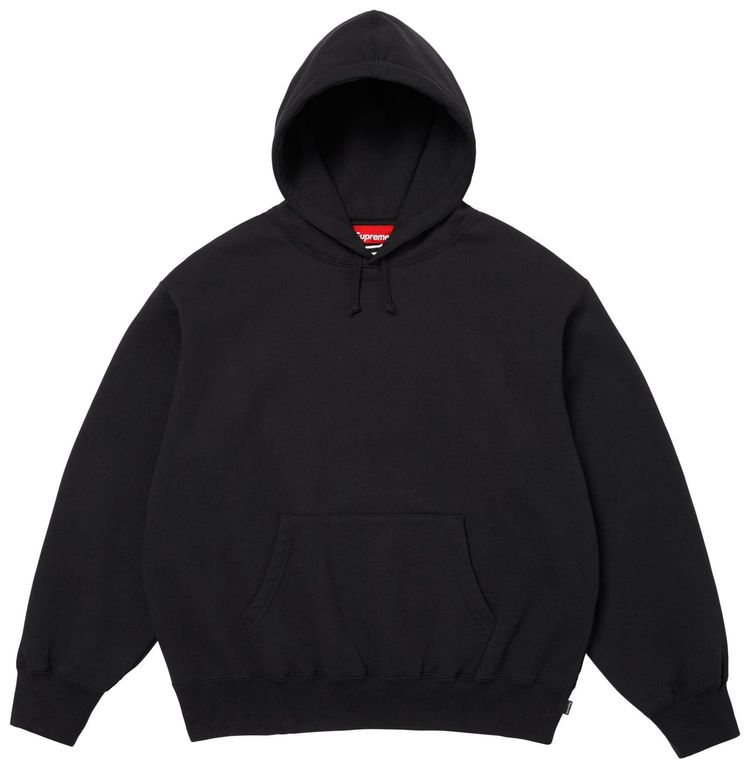 Supreme Satin Applique Hooded Sweatshirt Black
