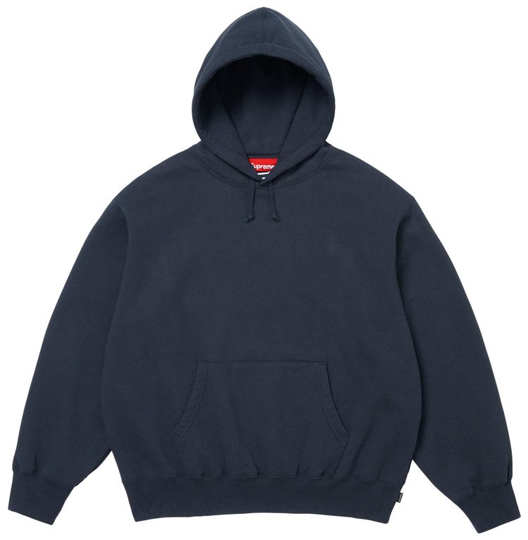 Supreme Satin Applique Hooded Sweatshirt Navy