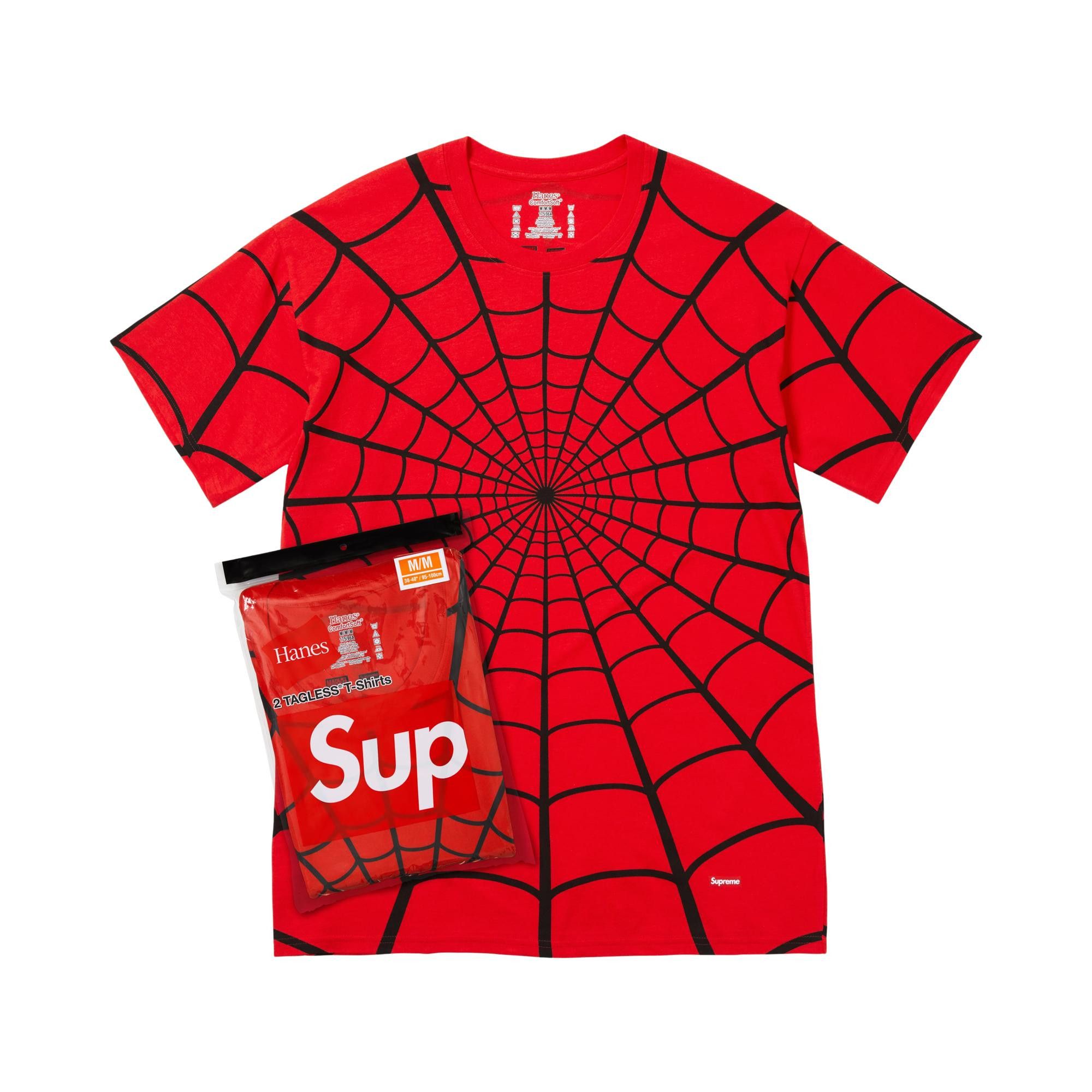 Buy Supreme x Hanes Spider-Man Tagless Tees (2 Pack) 'Red