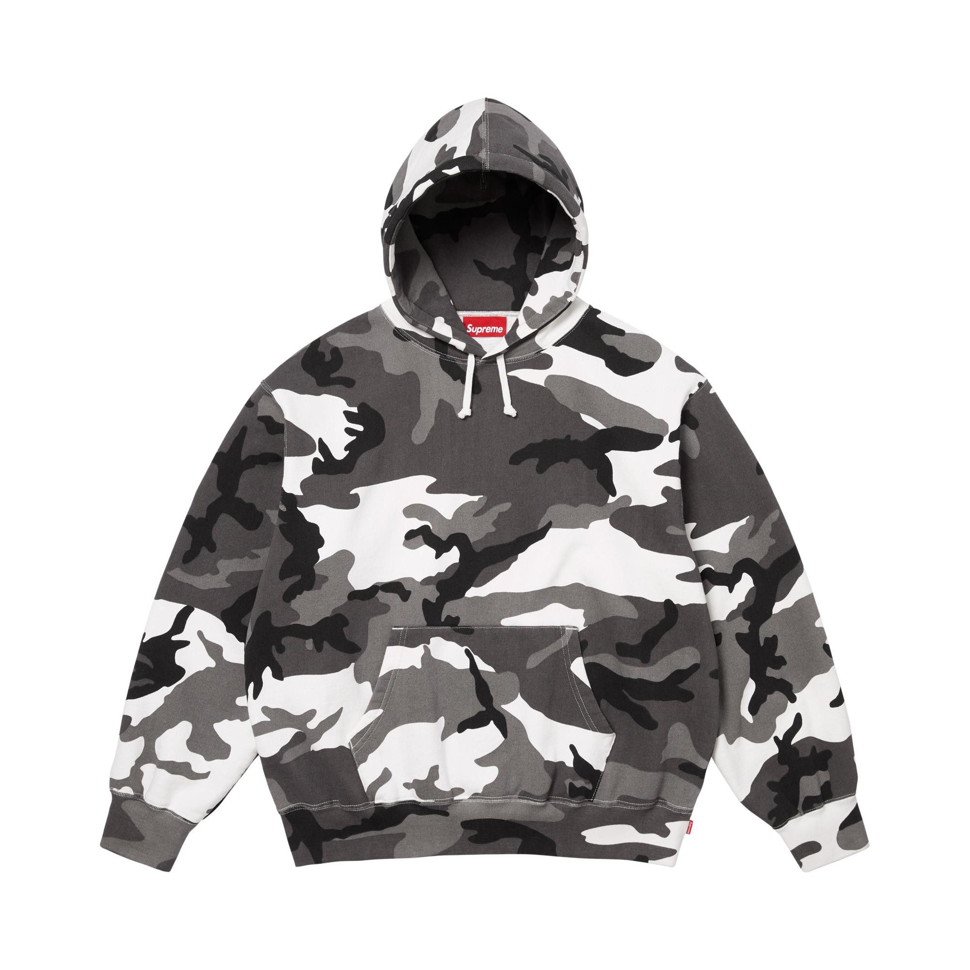 Buy Supreme Satin Appliqué Hooded Sweatshirt 'Snow Camo