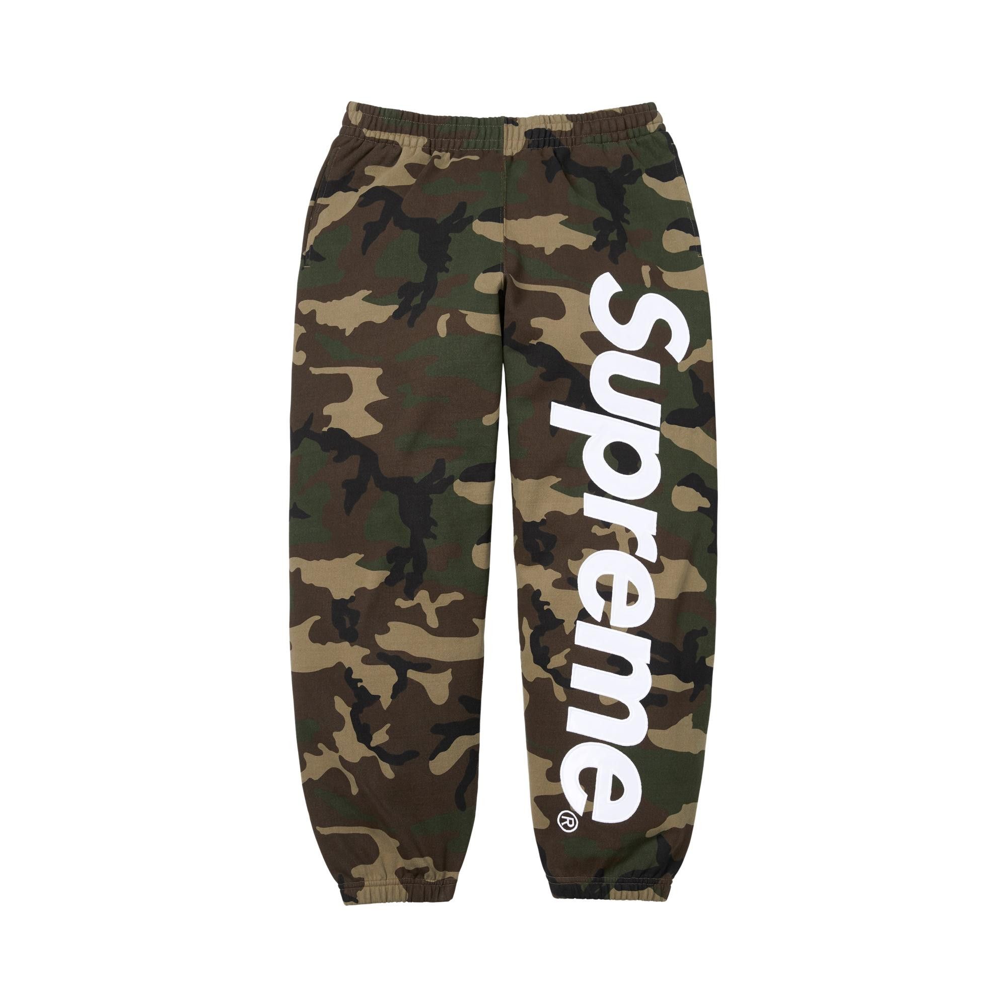 Buy Supreme Satin Appliqué Sweatpant 'Woodland Camo' - SS26P92