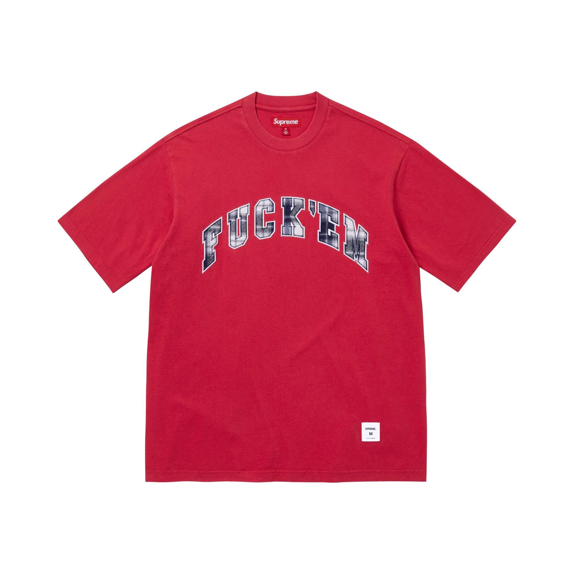 Buy Supreme Fuck Em Plaid Short-Sleeve Top 'Red' - SS26KN40 RED | GOAT