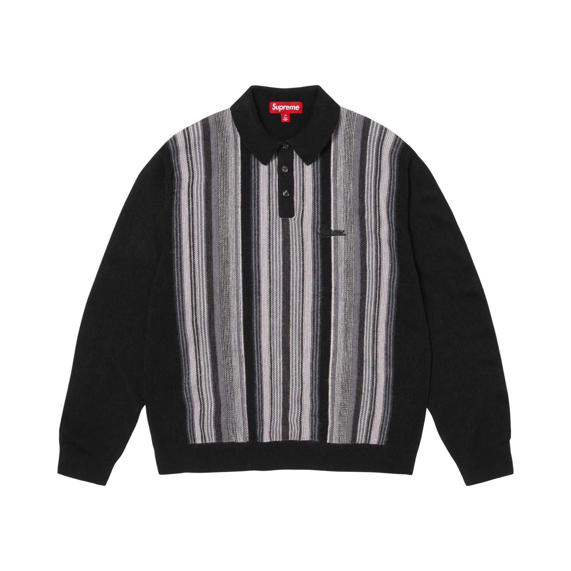 Buy Supreme Multi Stripe Polo Sweater 'Black' - SS26SK54 BLACK | GOAT