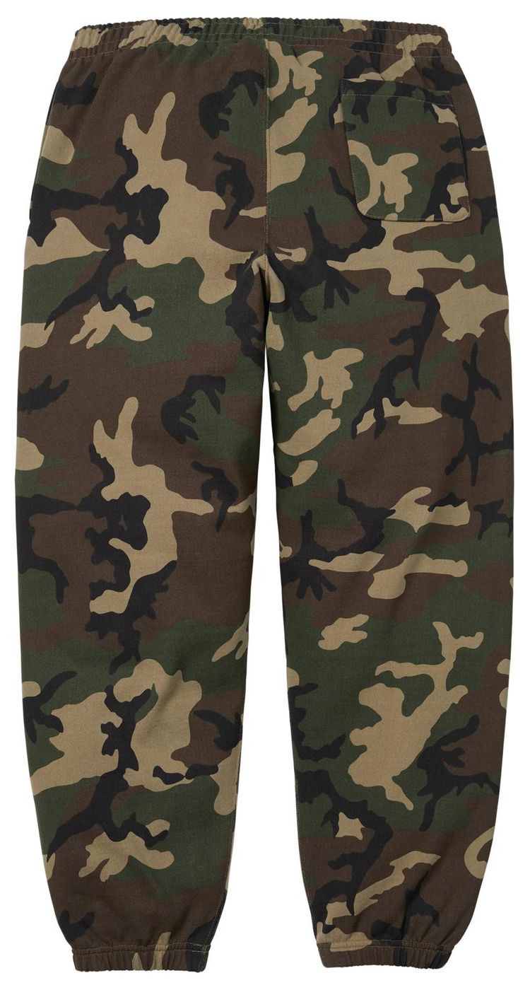 Supreme Satin Applique Sweatpant Woodland Camo