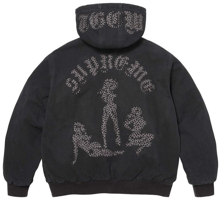 Supreme x The Great China Wall Hooded Work Jacket Black