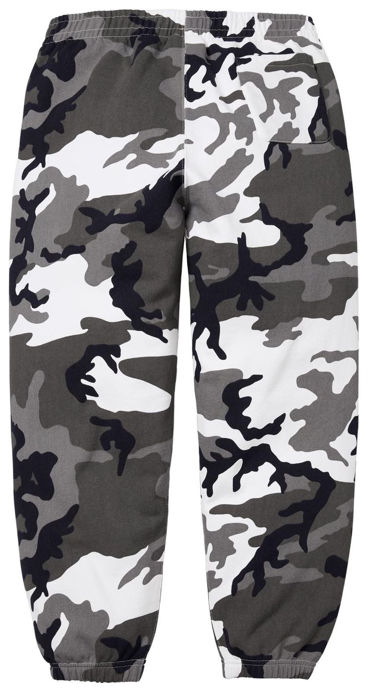 Supreme Satin Applique Sweatpant Snow Camo