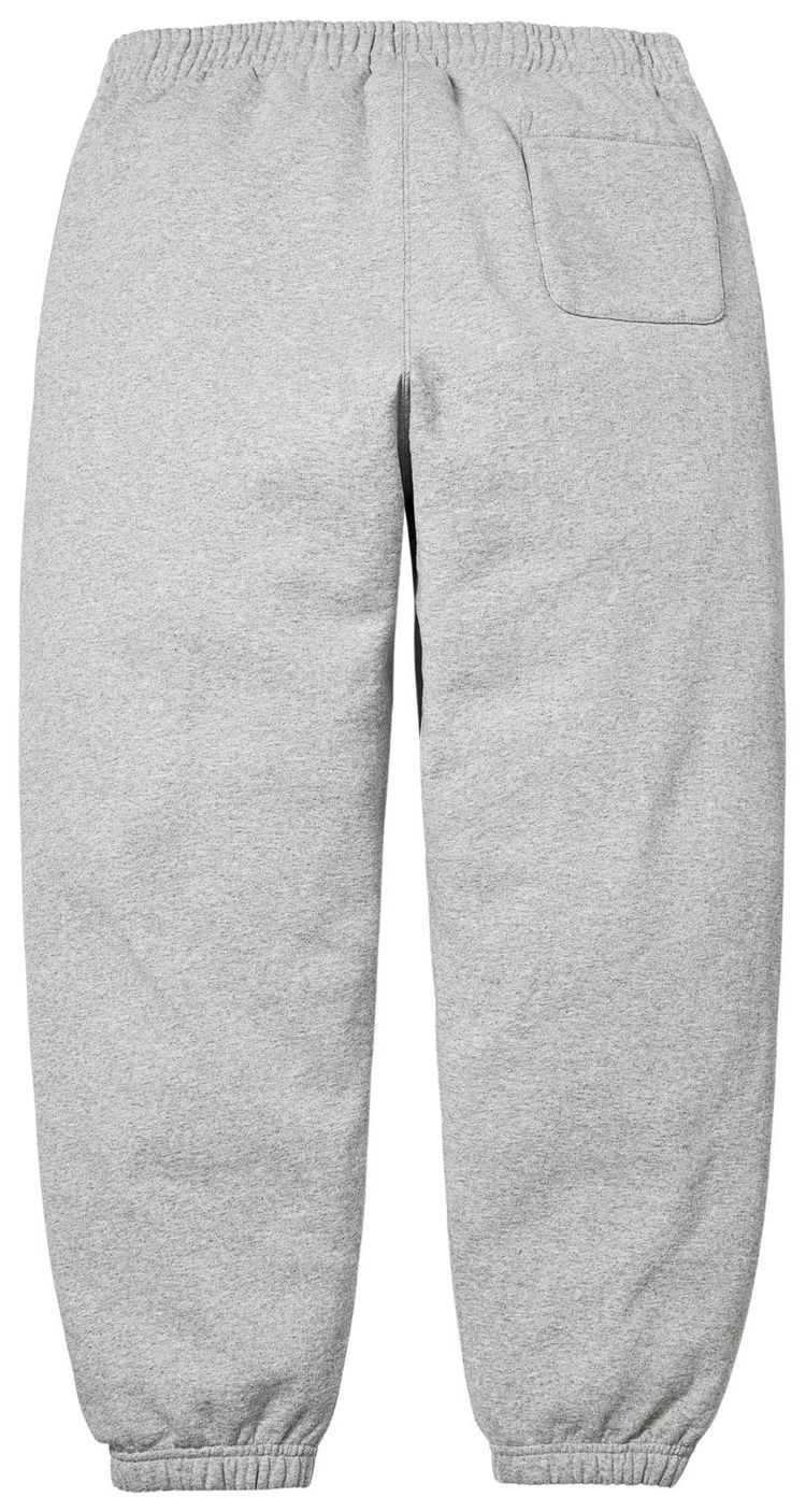 Supreme Satin Applique Sweatpant Heather Grey