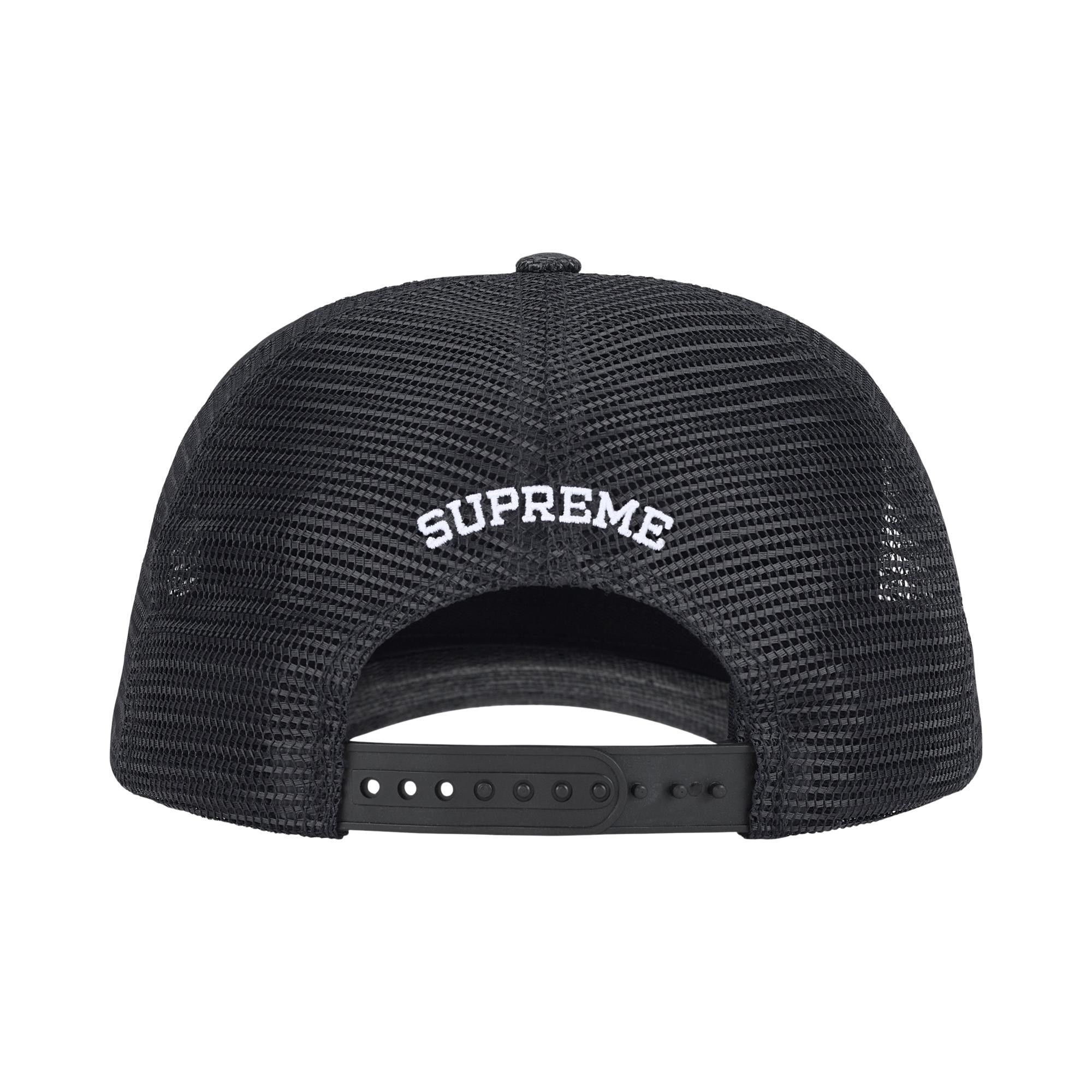 Buy Supreme Raffia Mesh Back 5-Panel 'Black' - SS26H24 BLACK | GOAT