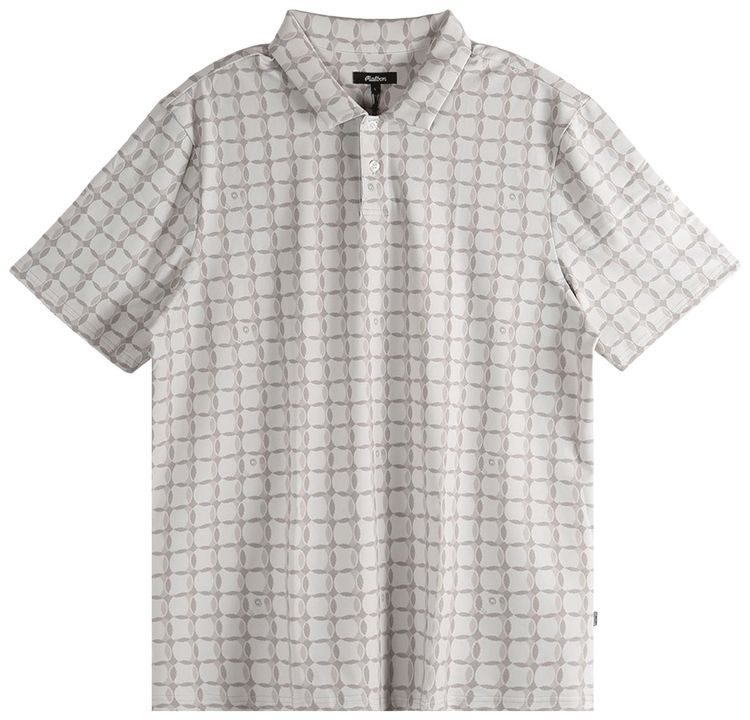 Malbon Evergreen Performance Pique Polo Warm Grey