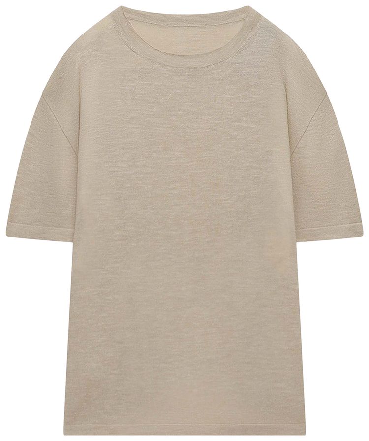 The Elder Statesman Lenny Knit Tee Ecru
