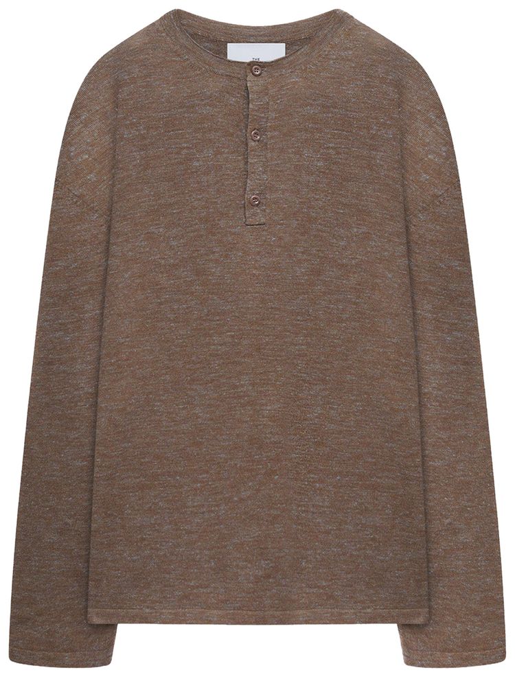 The Elder Statesman Lenny Knit Henley Beach