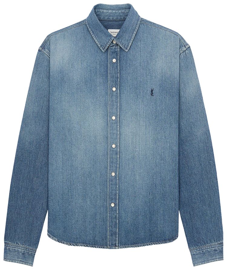 Saint Laurent Colorado Shirt Cassa Horizon Blue