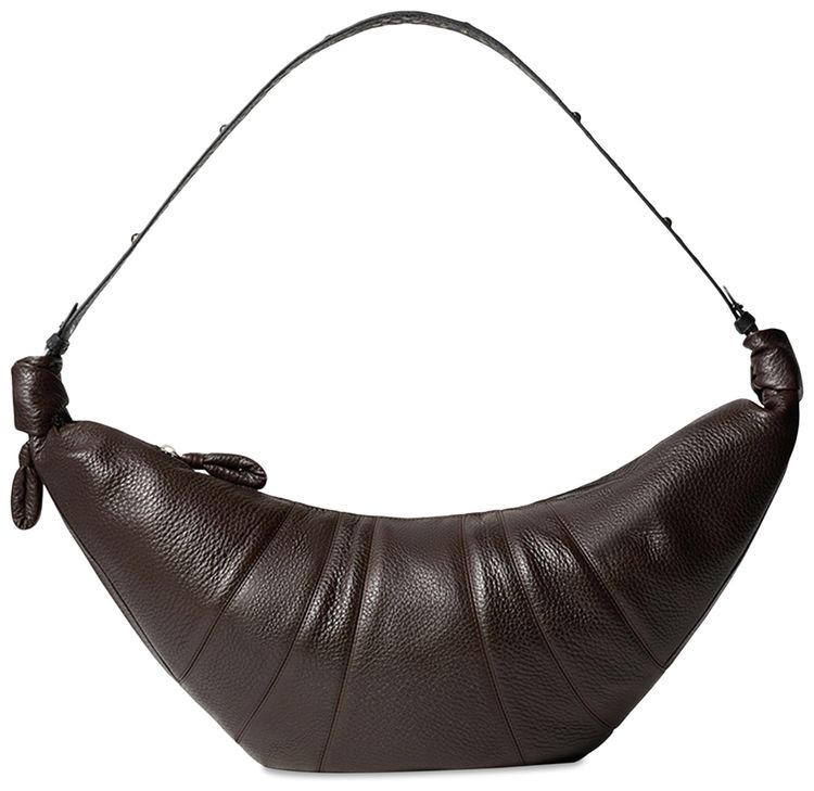 Lemaire Western Studs Large Croissant Bag Dark Chocolate