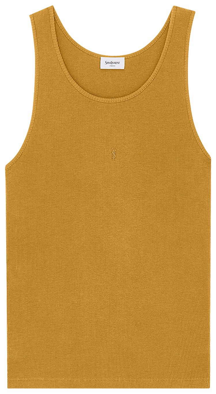Saint Laurent Debardeur Broderie C Miel Fonce
