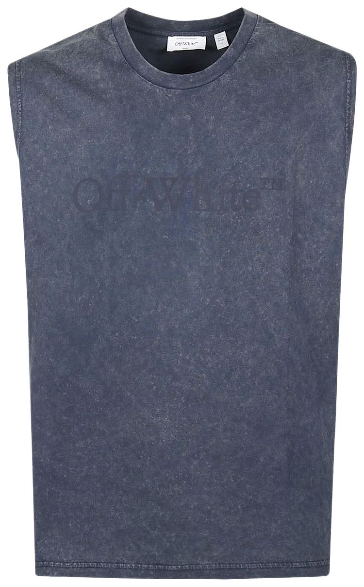 Off White Bookish Sleeveless Top Grey