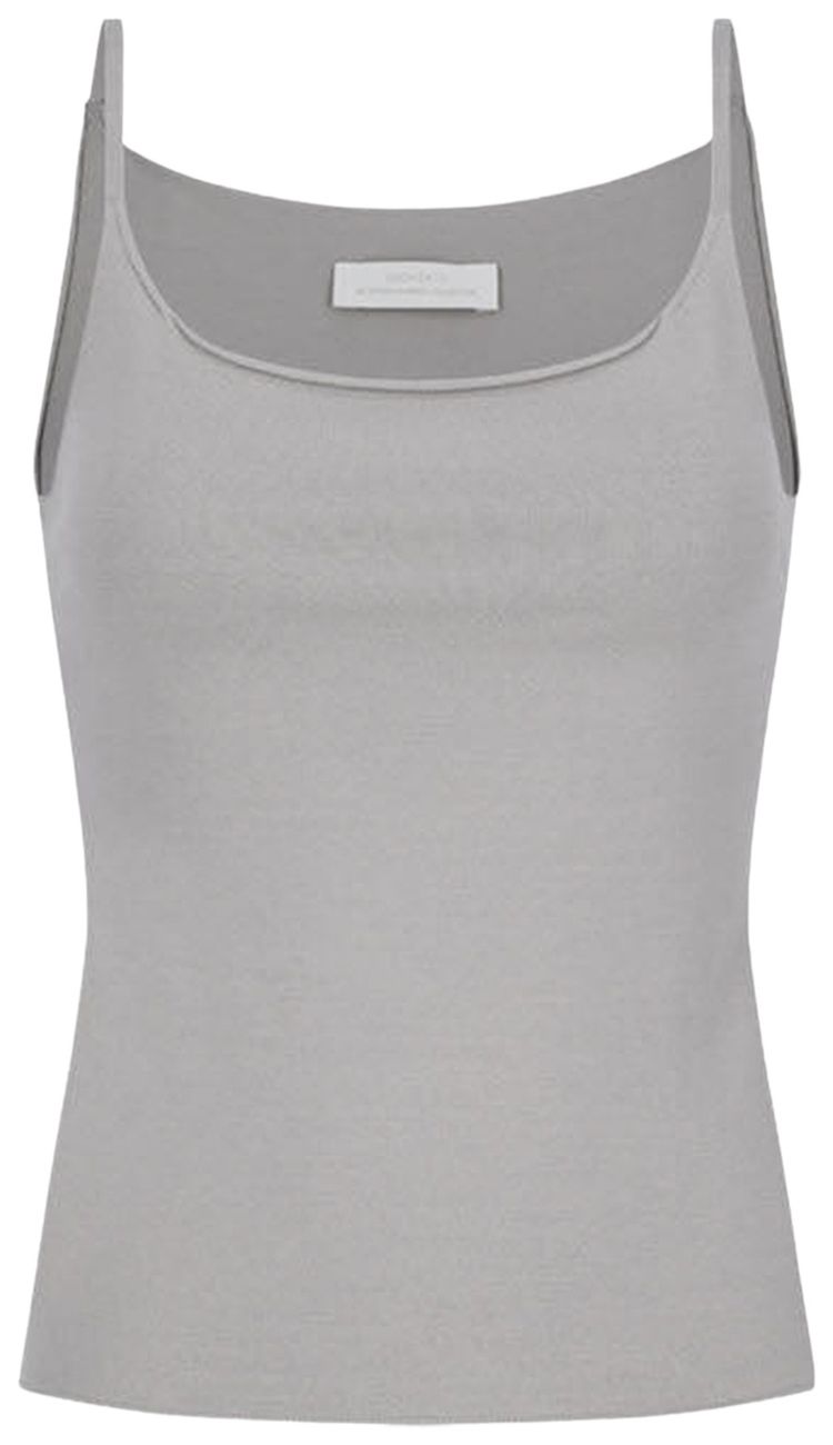 Amomento Sleeveless Knit Top Grey Beige