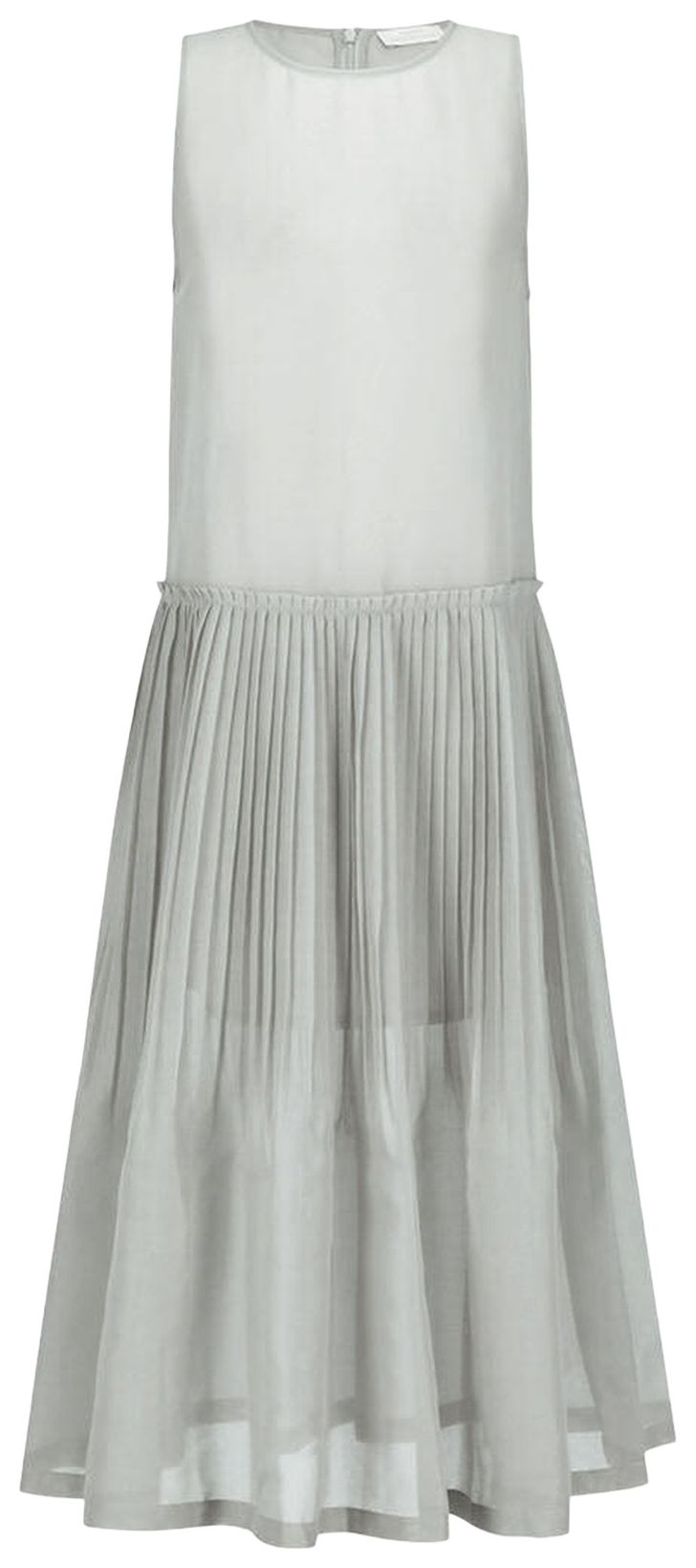 Amomento Pleated Sleeveless Dress Grey